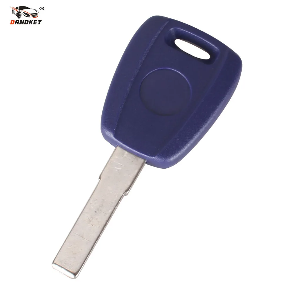 

DANDKEY Remote Key Case Cover For Fiat Key Shell SIP22 Blue Blank Shell For Fiat 500 Ducato Transponder Uncut Blade With Logo