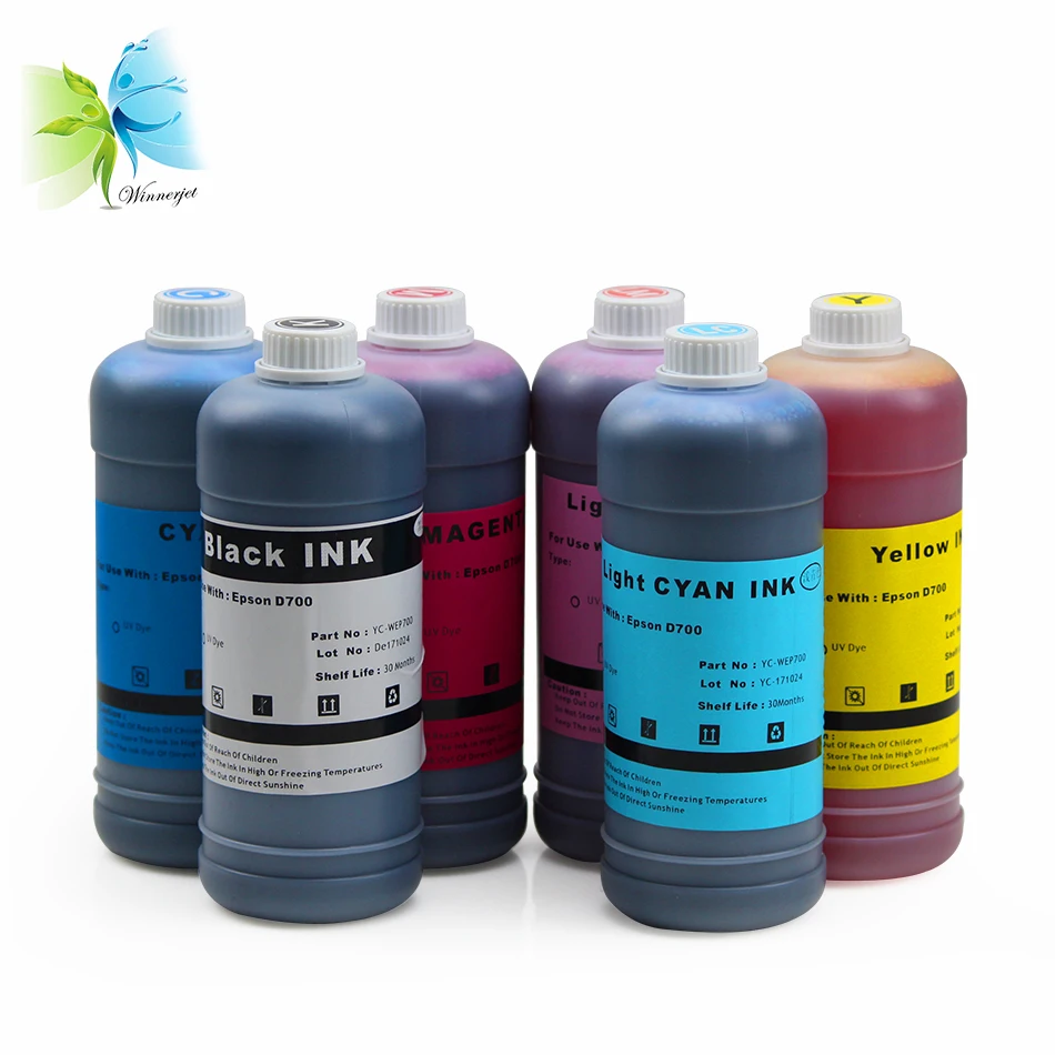 WINNERJET 1000ml UV Resistant Dye Ink For Epson D700 T7821 T7826 Ink