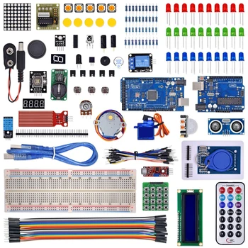 

Starter Kit for uno and mega 2560 / lcd1602 / hc-sr04 / HC-SR501 dupont line in plastic box