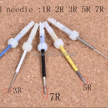 Fresshipping 50 шт. 3R Постоянный стерилизованное Макияж Иглы для татуажа и 50 шт. иглы Шапки для Дракон татуировки