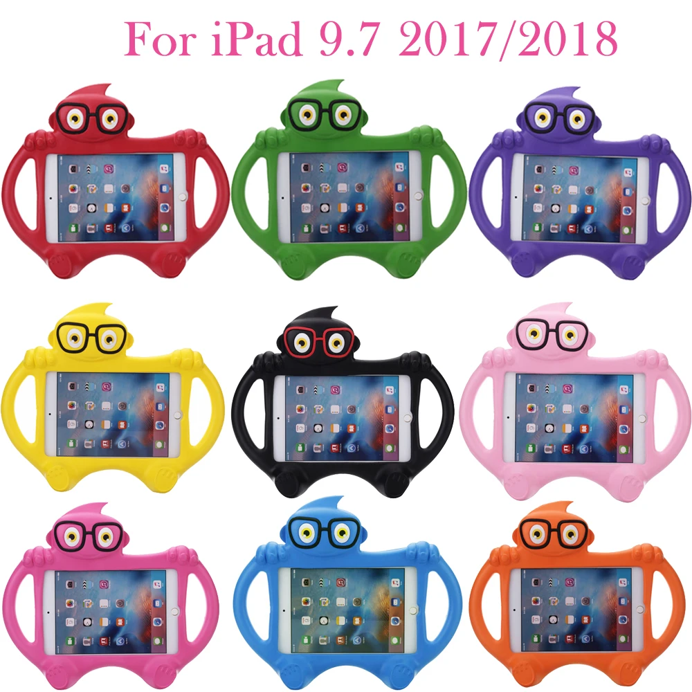 Защитный силиконовый чехол для iPad 9 7 дюйма 2017 / 2018 милый мультяшный с милыми