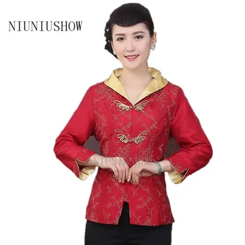 

High-Grade Red Vintage Chinese Tradition Style Jackets Elegant Slim Jacket Coat Tang Suit Tops Size L XL XXL XXXL 4XL