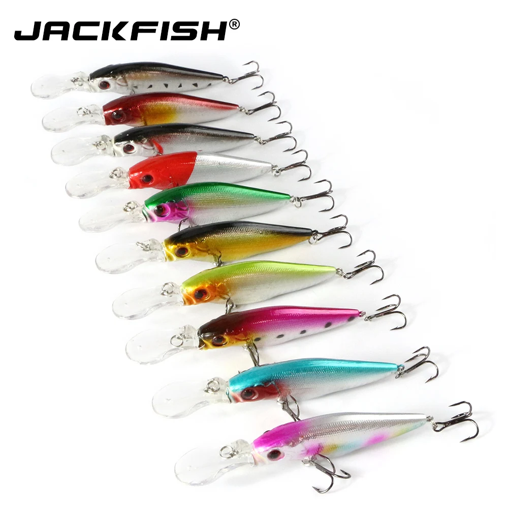  JACKFISH 10 pcs/lot Fishing Lure 11CM 13G artificial baits minnow fishing wobbler pesca 1.5-2.5M De
