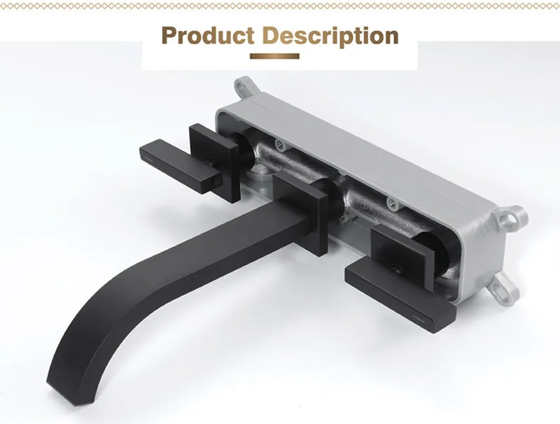 Настенные со встроенным ящиком смесители для раковины черные краны для раковины для ванной комнаты хромированный смеситель кран латунные двойные ручки кран квадратный