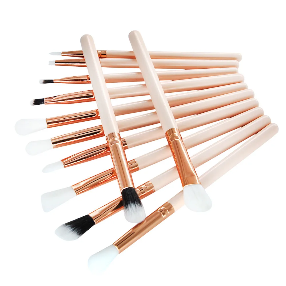 

12 Pcs Makeup Brush Professional Face Eye Shadow Eyeliner Foundation Blush Lip Powder Liquid Cream Cosmetics Blending Brushes