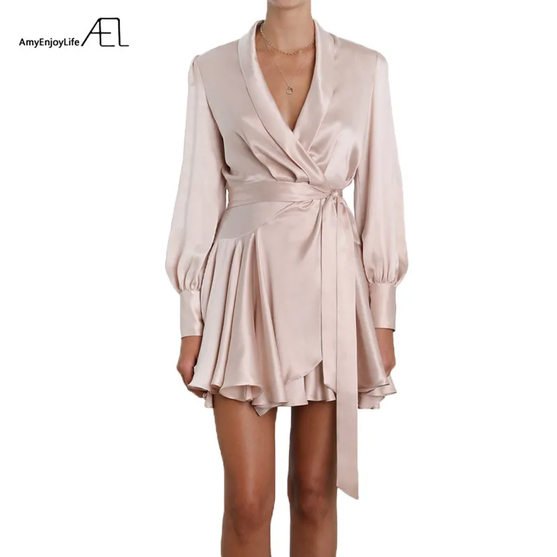 AEL летние женские атласные платья сексуальная модная женская одежда 2018 Vestido