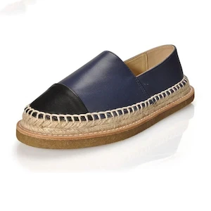 Женская обувь из натуральной кожи; эспадрильи; брендовые комфортные плоские туфли; высококачественные Разноцветные Повседневные лоферы на плоской подошве; большие размеры 34-42 - Цвет: Dark Blue