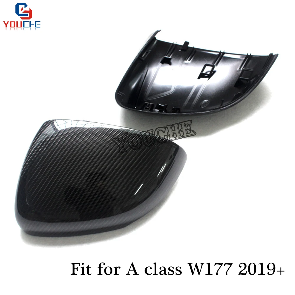 Класс W177 Крышка для зеркала из углеродного волокна Замена зеркальных колпачков для Mercedes A W177+ зеркала заднего вида для боковой двери