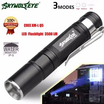 

Mini Led flashlight Super Bright Waterproof Handheld Flashlights Torch Pocket Work Light Q5 LED Flashlight Torch#newy20