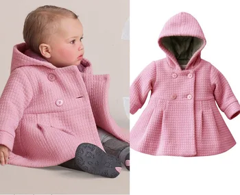 

Free Shipping New High Quality Fashion Baby Coat Autumn and Winter Cotton Lining Jacquard Coat 2 Color Children's clothing brand