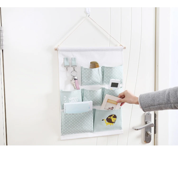 Free shipping Washable Over the Door Storage Bag Door Office Wall Book Notebook Textbook Magazine Hanging Bag (6)