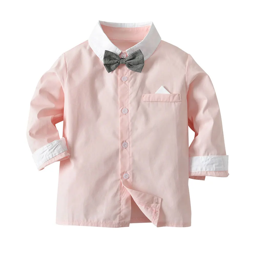LCJMMO/комплекты одежды для новорожденных мальчиков осенний Детский костюм в джентльменском стиле, рубашка с длинными рукавами+ штаны на бретелях одежда для маленьких мальчиков из 2 предметов