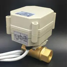 TF8-B2-A BSP 1/4 ''AC/DC9V-24V 3 провода 2-Way Латунь DN8 моторизованный шаровой клапан для замены металлических запчастей Шестерни высокое качество CE