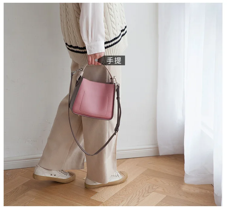 Летняя розовая шикарная женская сумка через плечо, Маленькая женская сумка-мессенджер из натуральной воловьей кожи, женские ручные сумки, кошелек на каждый день