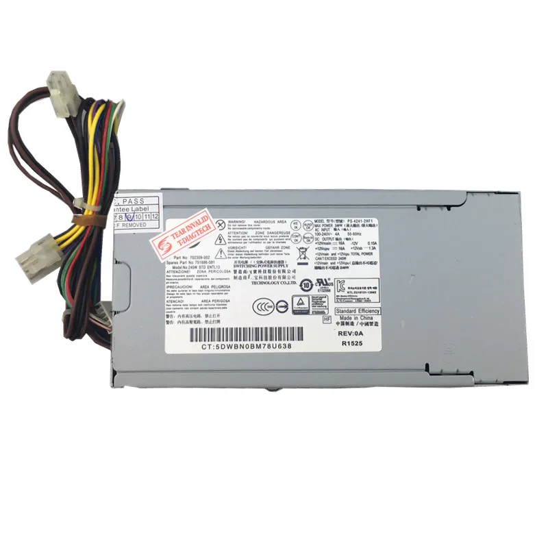 

240W Power Supply PSU For 600 G1 700 G1 800 G1 702309-0800 SFF Power Supply 240W 751884 751886-001 702309-002 240W Server Power