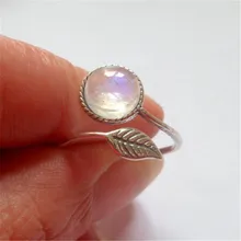Регулируемое кольцо на палец в форме листа, 925 серебряные кольца для женщин, вечерние, подарок для невесты, ювелирное изделие Свадьба Помолвка, кольцо Bijoux jz070