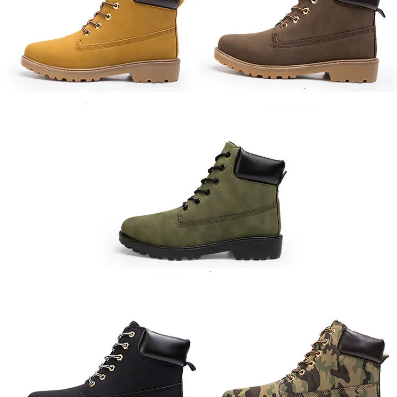 

Martin boots 2018 autumn winter new style high PU British style mountaineering shoes outdoor fitness big code sports men's shoes