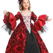 Костюм для девочек в средневековом стиле; нарядное платье для костюмированной вечеринки; платье для выпускного вечера; костюмы на Хэллоуин для детей; платье принцессы в викторианском стиле; костюм; подарок на день рождения