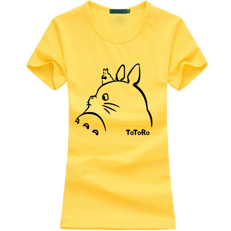Kawaii totoro, женская футболка с принтом,, летняя, забавная, хлопковая, короткий рукав, модная, harajuku, брендовая, женская футболка, панк топы