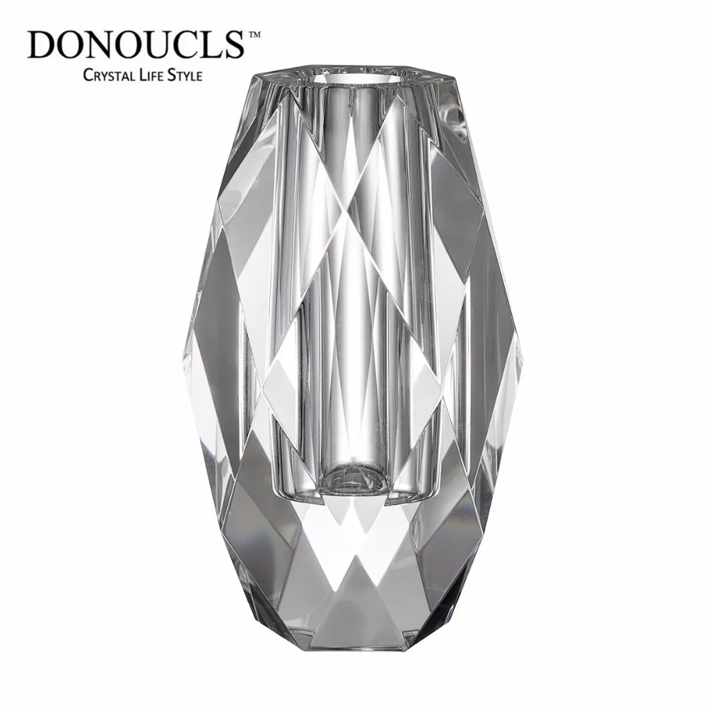 Donoucls Mini Crystal Flower Bud Vases, Clear Bud Vases with Gift Box