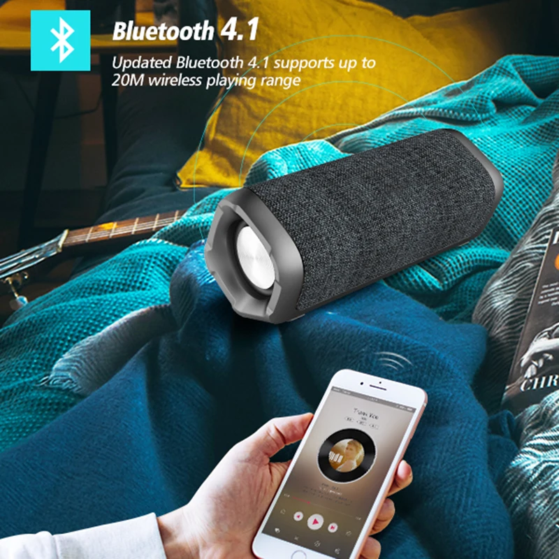 Lewinner Портативный Bluetooth Беспроводной Динамик супер бас 24 часов проигрывания IPX4