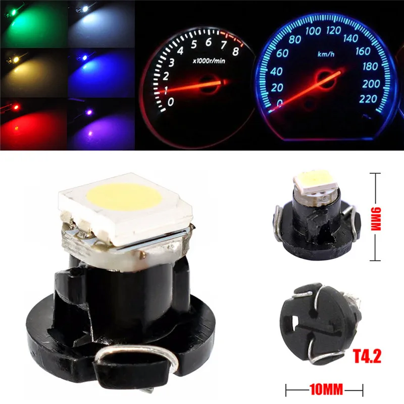 Новый 10 шт. T3 T4.2 1210 3528 T4.7 5050 1 SMD светодиодный светильник для приборной панели