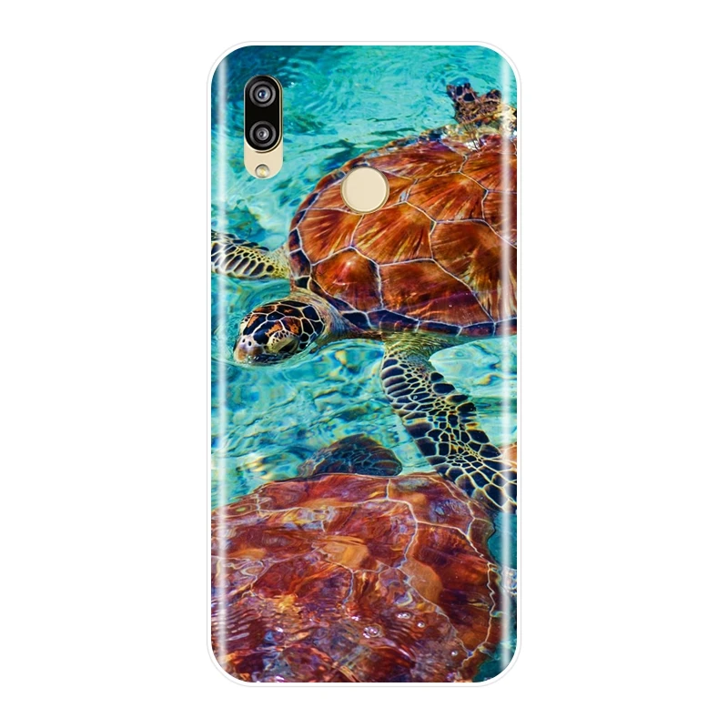 Силиконовый чехол для телефона с черепахой Huawei P9 Lite Mini P10 P Smart Plus P20 Pro мягкая