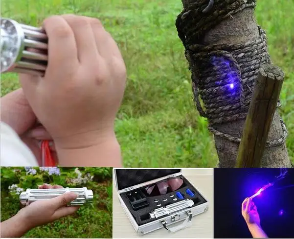 

Powerful Military 450nm Blue Laser Pointer Pen Visible Beam Light High Power focus burn paper/dry wood/tyre/cigarette