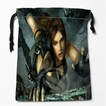 

t#!i88 New lara croft tomb raider Custom Printed receive Bag Compression Type drawstring bags size 18X22cm 7&12ft-i88