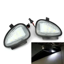 2x White Error Free LED Side Mirror Puddle Light For vw Golf 6 2009+ Cabriolet Touran Error Free Canbus Version
