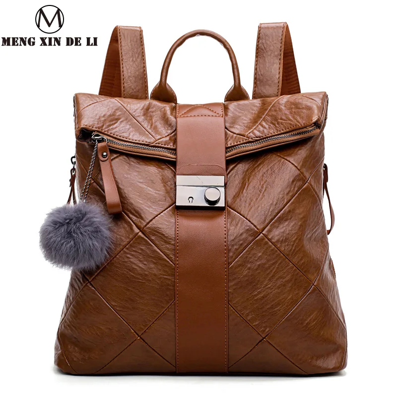MENG XI DE LI personality fashion Ms backpack students Women bags multi