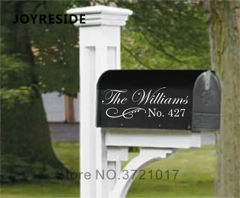 

Mailboxes Personalized Name Art Design Decals Vinyl Mailbox Stickers Custom Name Address Removable Wall Decal Home Mail Box M372