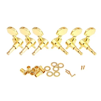 

Gold Sealed Guitar String Tuning Pegs Tuners Machine Heads 3L+3R New