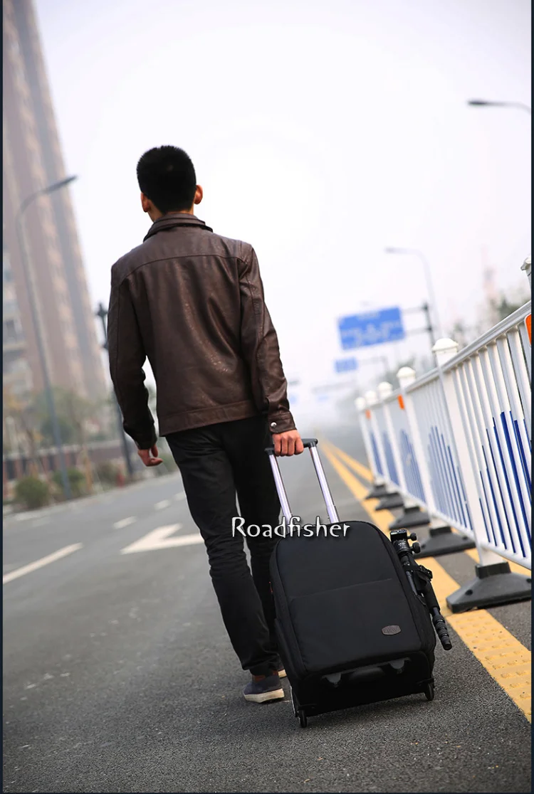 Professional camera backpack bag with luggage bar trolley LT-T80-11