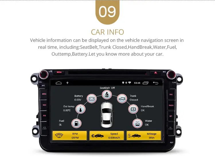 Discount LJDA 2 Din Android 9.0 Car DVD player For Volkswagen Skoda Passat B6/B7/CC Polo Golf Sharan Caddy Bora Car GPS Radio Multimedia 11