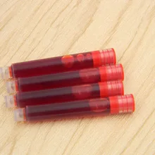 10 шт. красный цвет перьевая ручка чернил Заправка конвертер насос 3,4 мм картриджи ручка заправка