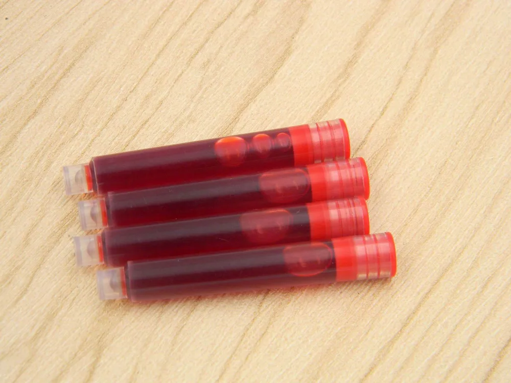 

10pc RED color Fountain Pen Ink refill Converter Pump 3.4mm Cartridges Pen refill