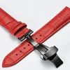 Genuine Leather Watchbands 12 14 16 17 18 19 20 mm Universal Watch Steel Butterfly clasp Buckle Strap Wrist Belt Bracelet + Tool ► Photo 2/6