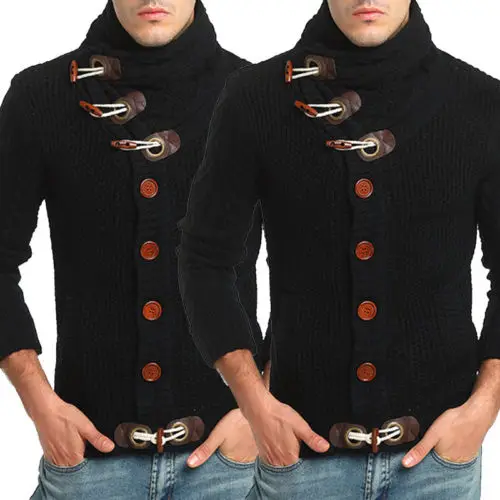 Вязаный свитер Для мужчин вязать вязаные джемперы Свитера Пальто Тонкий основе Топы пуловер пальто зимнее Для мужчин модные повседневные пальто M-2XL