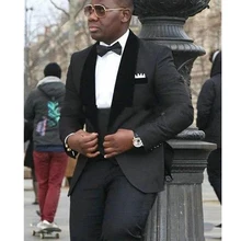 Charcoal Men Suits with Pants for Wedding 3 Pieces Mens Tuxedo Suit Jacket+Pants+Vest Costume Homme Terno Masculino