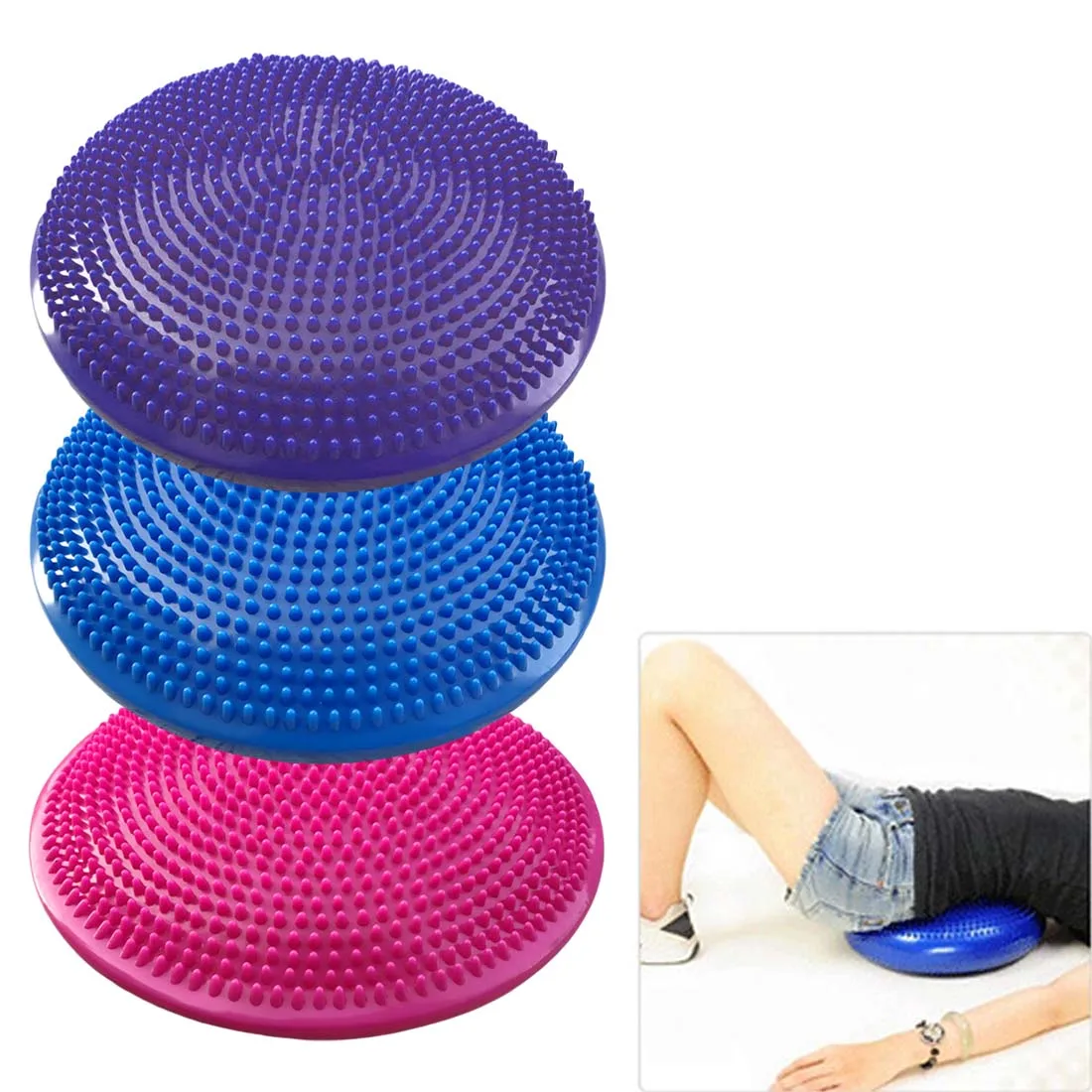 Brand New 33x33cm Durable Inflatable Yoga Massage Ball Sports Gym
