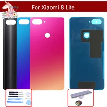 10pcs/ For Xiaomi Mi 8 Lite mi8 lite Battery Back Cover Rear Door Housing Side Key Replacement Repair Spare Parts Replacement repair parts replacement l r buttons switches for nds lite 2 piece set