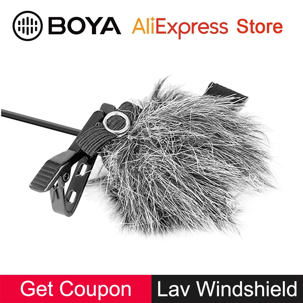 

BOYA BY-B05 Furry Windscreen Windshield for BY-M1DM BY-WM8 Pro BY-WM6 5 BY-WM4 BY-DM2 BY-DM1 BY-M11 Clip on Lavalier Microphone