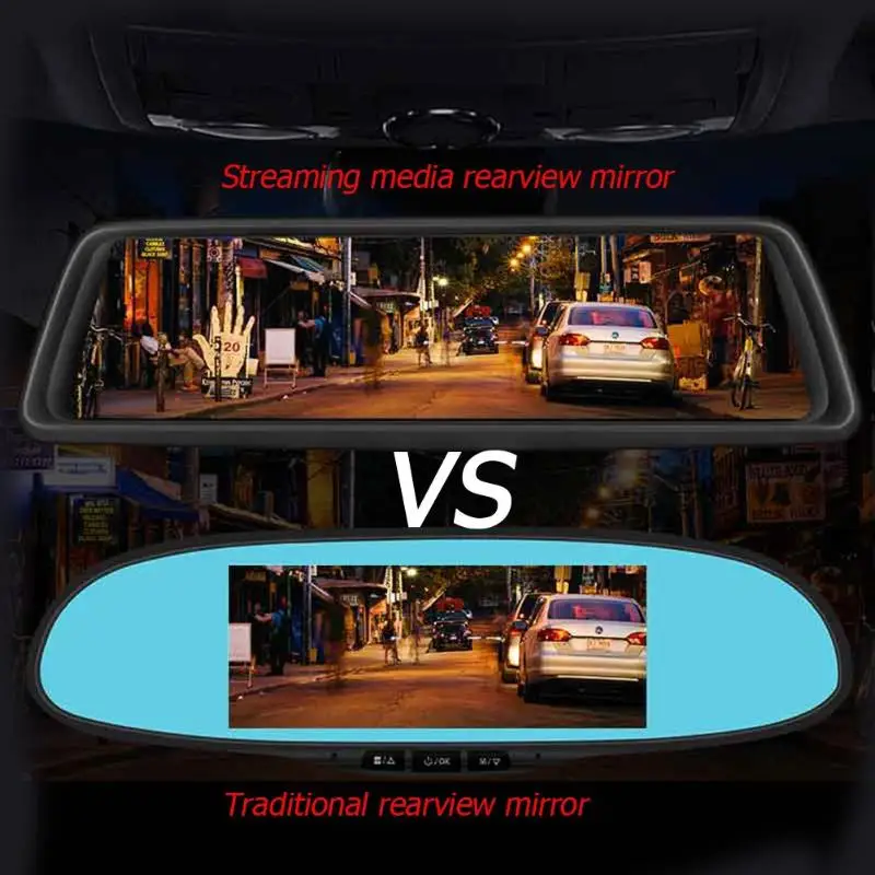 Phisung Автомобильное зеркало заднего вида DVR V9 9,88 дюймов ips 4G WiFi 1296P HD 4 камера gps навигация видеорегистратор ночное видение видео рекордер