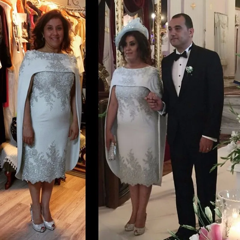 Элегантный Вечерние платья Robe De Soiree вечерние платья мыса рукава аппликации из бисера Вечерние Платье до середины икры Длина индивидуальный заказ - Цвет: same as pic