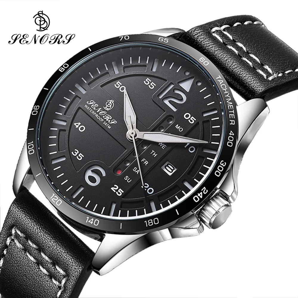 Top Luxury Brand Men Sports Watches Men's Quartz Date Clock Man Leather Army Military Wrist Watch Relogio Masculino Gift