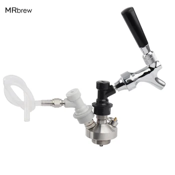 

Homebrew Stainless Steel Mini Keg Tap Dispenser with Gas & Liquid Ball Lock and Draft Beer Tap Faucet + Beer tube