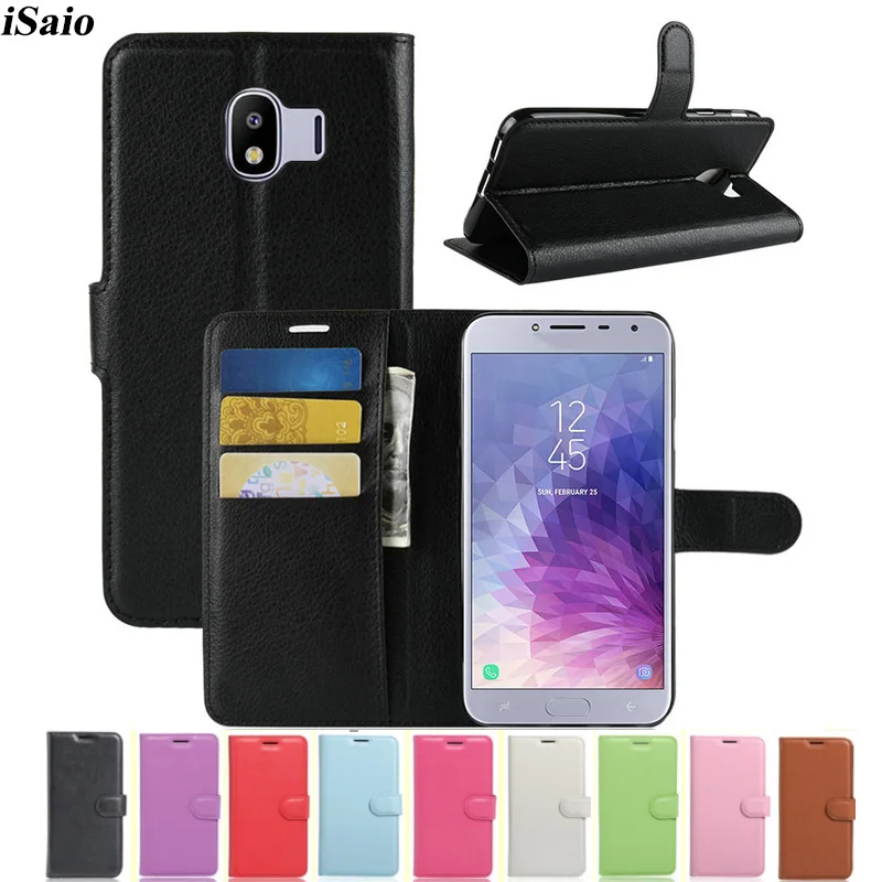 Чехол-книжка с бумажником для Samsung Galaxy J4 2018 J400 J400F SM-J400F DS EU Leater чехол телефона