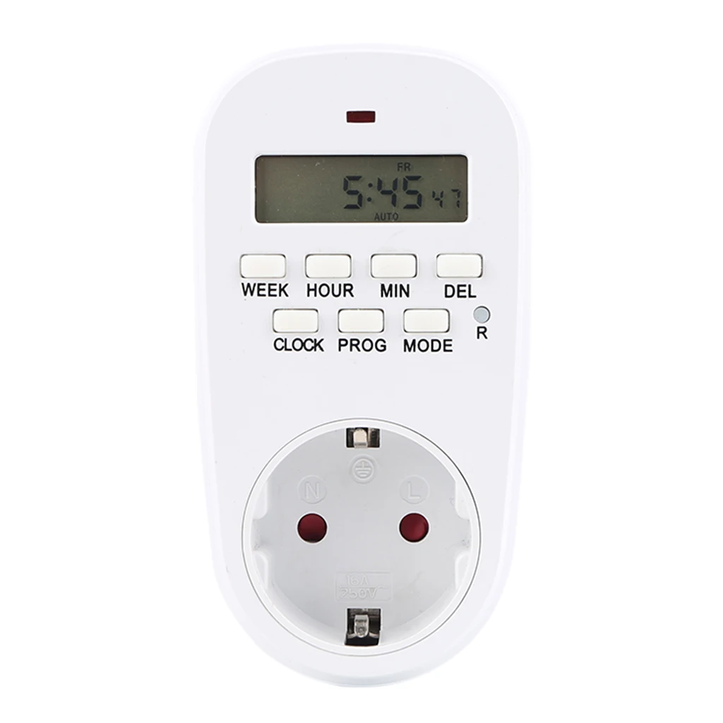 24Hour Scheduled Outlet Timer Home Appliance Interval Clock Wall Plate EU Plug Office Hotel Commercial Graded