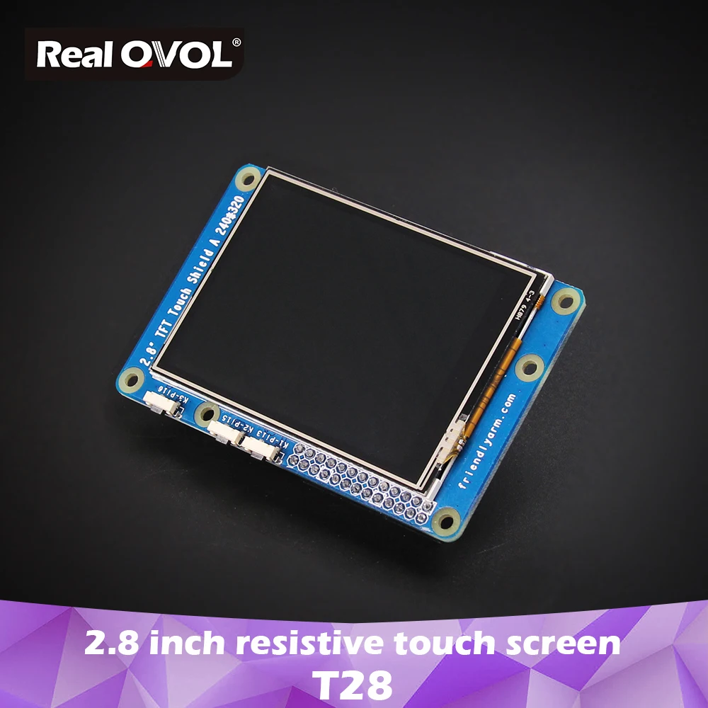 

RealQvol Friendlyarm 2.8 inch resistive touch screen LCD T28 240x320 for Nanopi uses ST7789S XPT2046 IC SPI interface